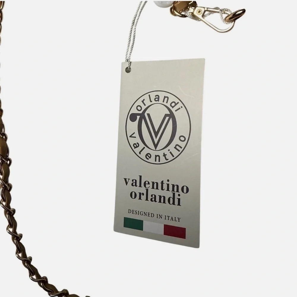 NEW Authentic Valentino Orlandi Taupe Crossbody Purse - Picture 6 of 10
